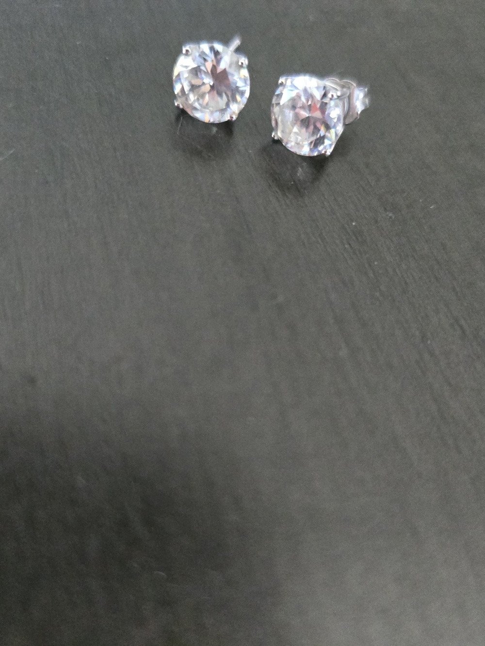 Classic Clear Crystal Stud Earrings - Silver Tone